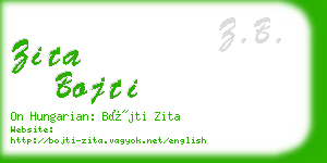 zita bojti business card