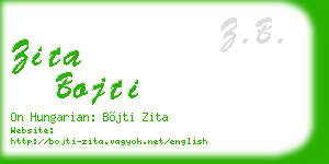 zita bojti business card